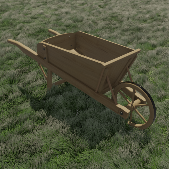 Wooden wheelbarrow preview image 1